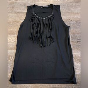 Grommet and Fringe Tank Top